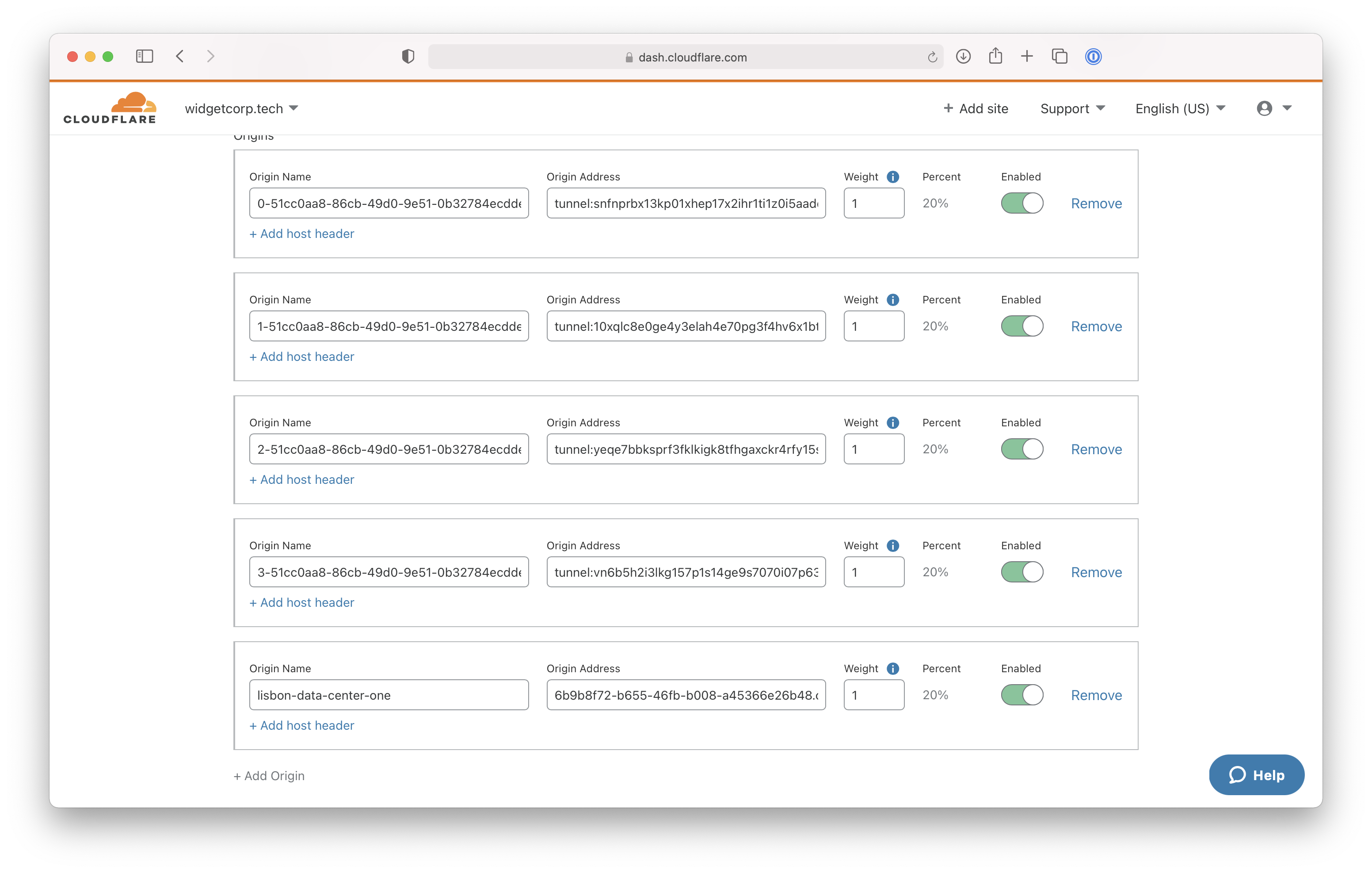 Cloudflare dashboard screen that shows how to migrate a load balancer deployment